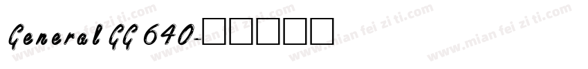 General GG 640字体转换